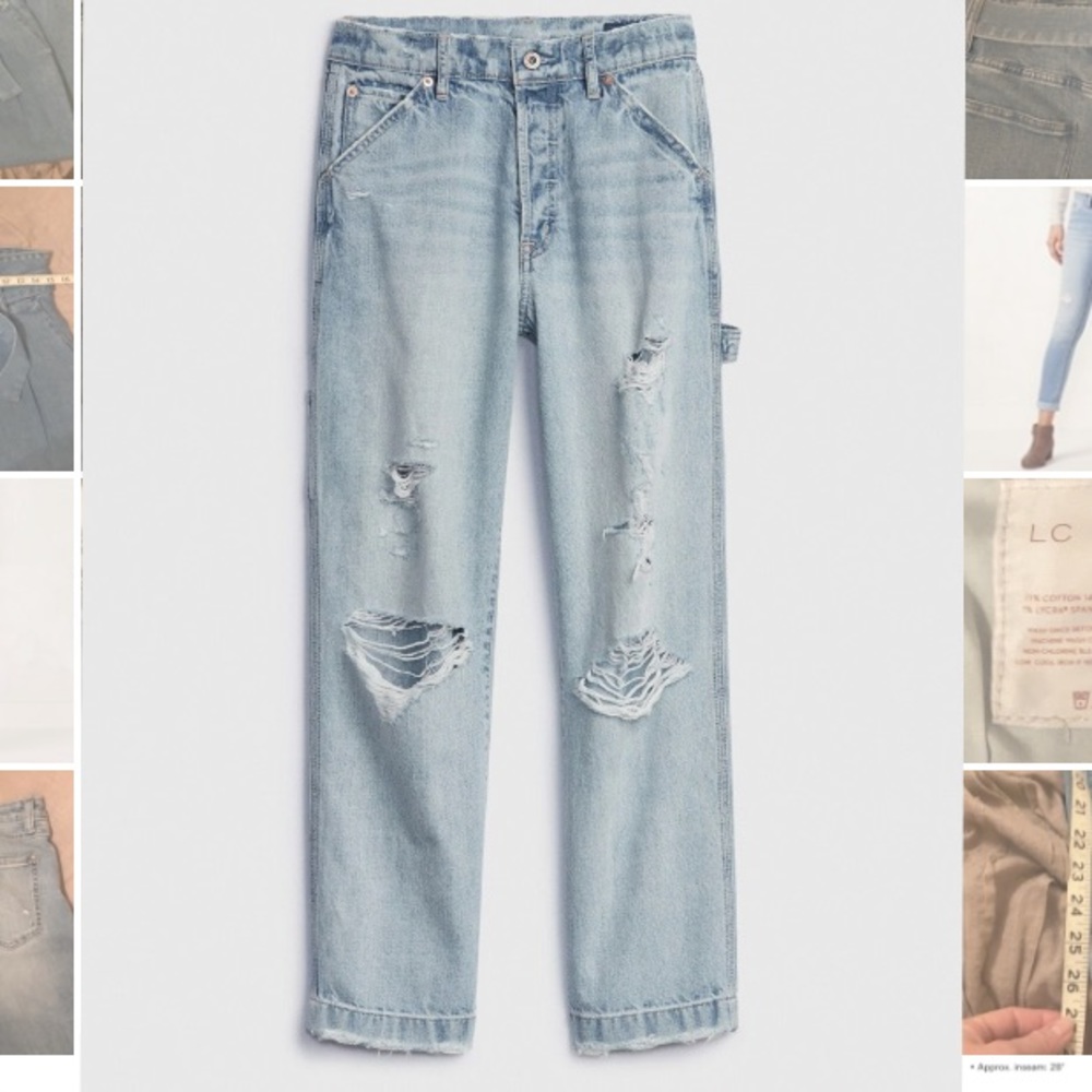Nwot 1969 Premium High Rise Distressed Carpenter Jeans sz 6/28
